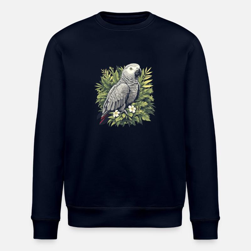 Perroquets gris d’Afrique - Sweat bio ROLLER Stanley/Stella Unisexe - marine