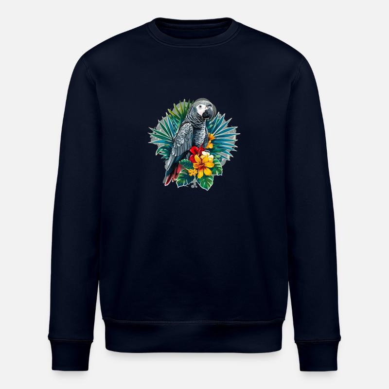 Perroquets gris d’Afrique - Sweat bio ROLLER Stanley/Stella Unisexe - marine