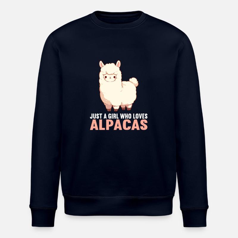 Alpaca Alpacas Alpaca - Stanley/Stella ROLLER Unisex Organic Sweatshirt - navy