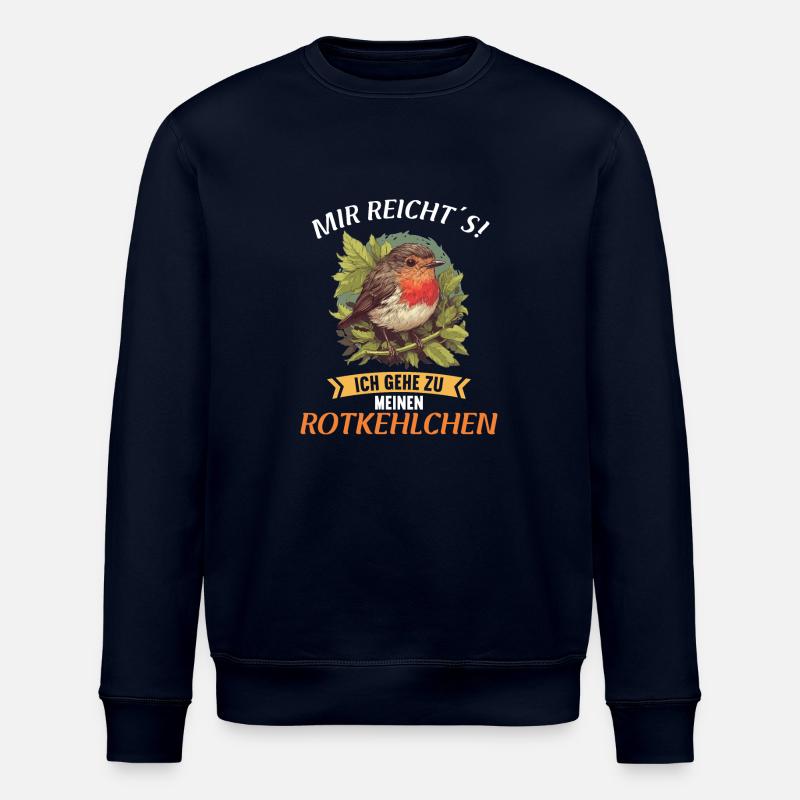 Robin Rotkehlchen - Stanley/Stella ROLLER Unisex Organic Sweatshirt - navy