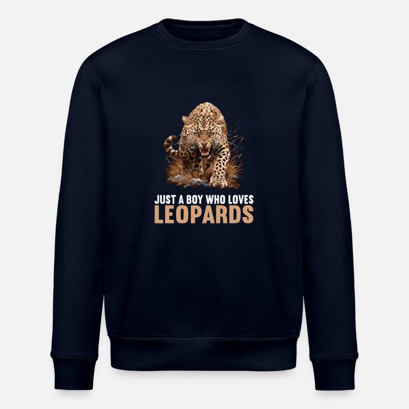 Leoparden Leopard - Stanley/Stella ROLLER Unisex Organic Sweatshirt - navy