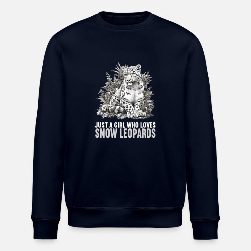 Snow Leopard Schneeleoparden Schneeleopard - Stanley/Stella ROLLER Unisex Organic Sweatshirt - navy