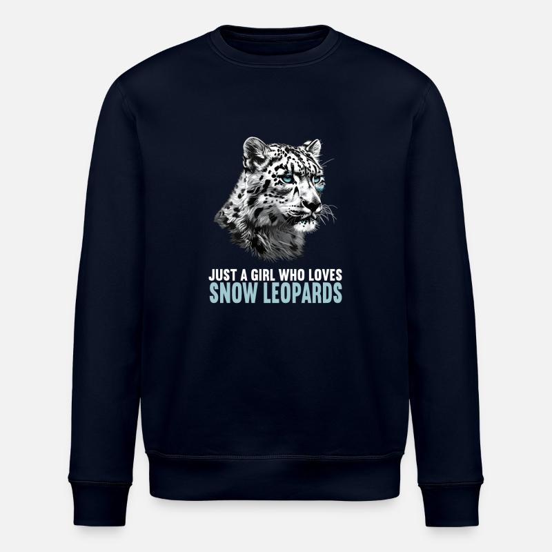 Snow Leopard Schneeleoparden Schneeleopard - Stanley/Stella ROLLER Unisex Organic Sweatshirt - navy