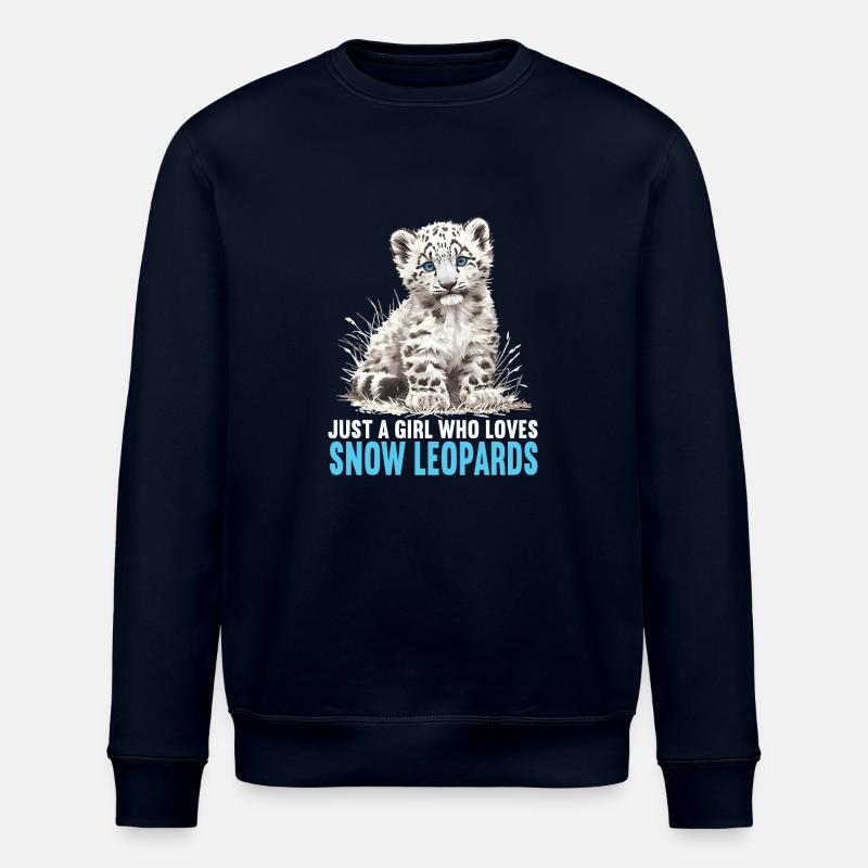 Snow Leopard Schneeleoparden Schneeleopard - Stanley/Stella ROLLER Unisex Organic Sweatshirt - navy
