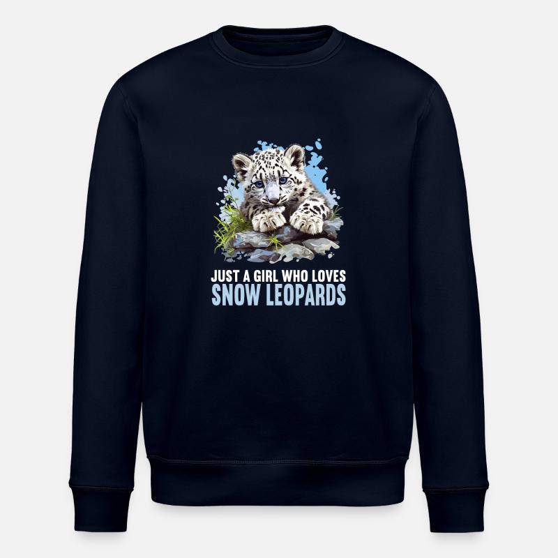 Snow Leopard Schneeleoparden Schneeleopard - Stanley/Stella ROLLER Unisex Organic Sweatshirt - navy