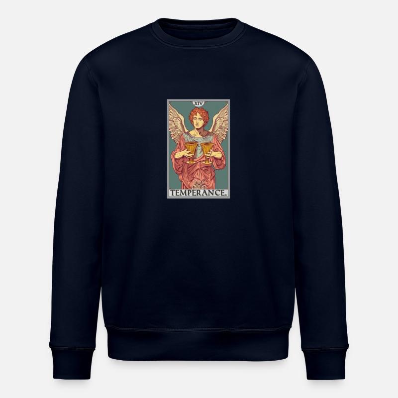 Tarotkarten Tarotkarte Temperance Mäßigkeit - Stanley/Stella Unisex Bio-Sweatshirt ROLLER - Navy