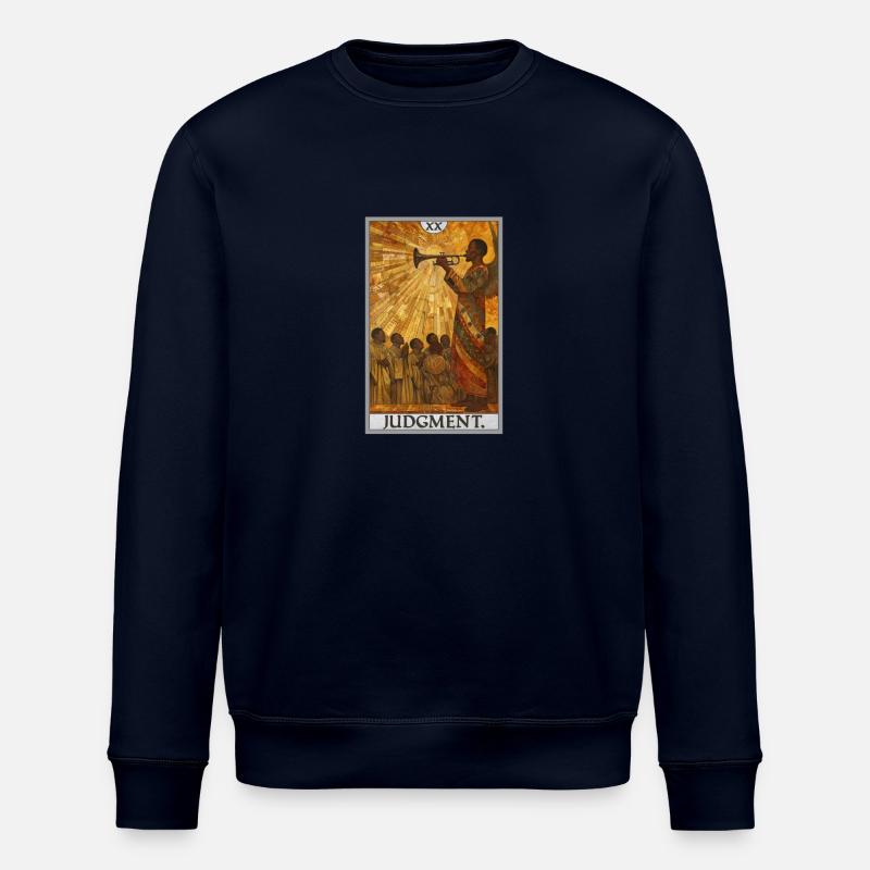Tarotkarten Tarotkarte 20 Judgment Gericht - Stanley/Stella Unisex Bio-Sweatshirt ROLLER - Navy