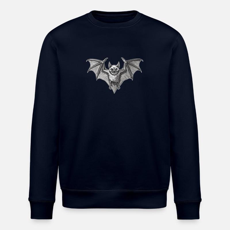 Bat Fledermäuse Fledermaus - Stanley/Stella Unisex Bio-Sweatshirt ROLLER - Navy