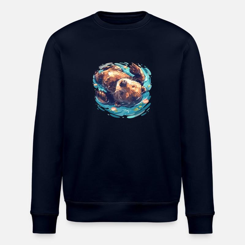 Beaver Biber - Stanley/Stella ROLLER Unisex Organic Sweatshirt - navy