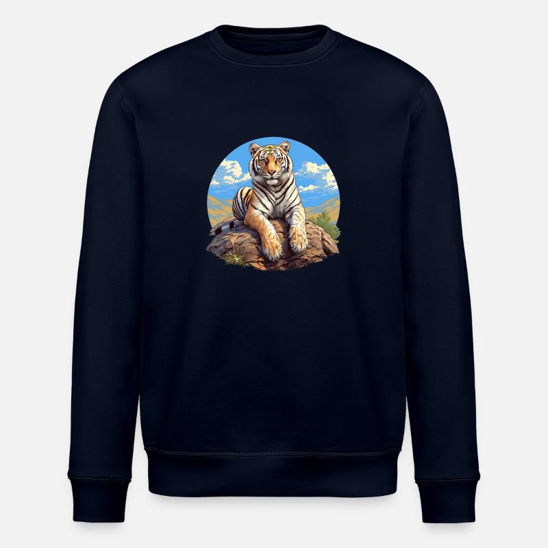 Bengal Tiger Königstiger - Stanley/Stella Unisex Bio-Sweatshirt ROLLER - Navy