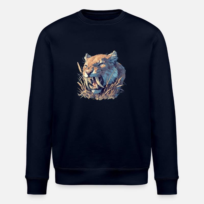 Saber-Toothed Tiger Säbelzahntiger - Stanley/Stella Unisex Bio-Sweatshirt ROLLER - Navy