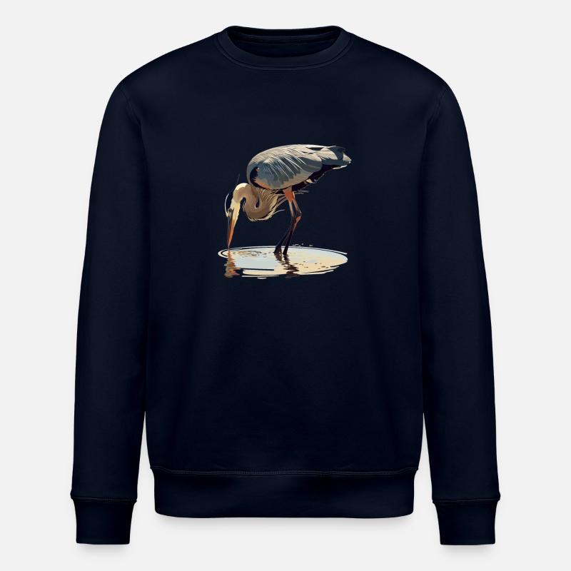 Heron Reiher - Stanley/Stella Unisex Bio-Sweatshirt ROLLER - Navy