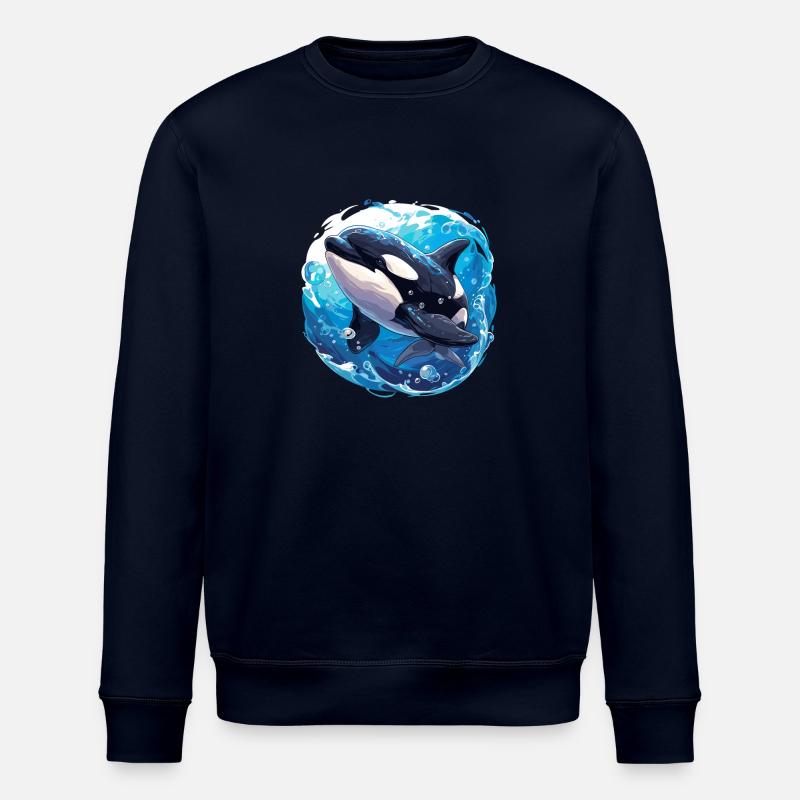 Orcas Orca - Stanley/Stella ROLLER Unisex Organic Sweatshirt - navy