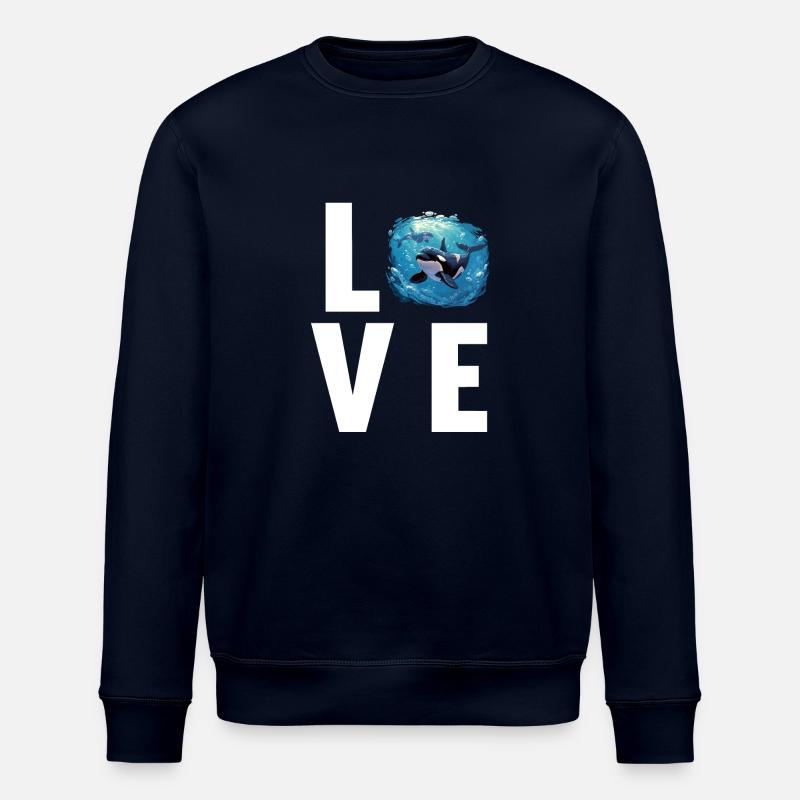 Orcas Orca - Stanley/Stella ROLLER Unisex Organic Sweatshirt - navy