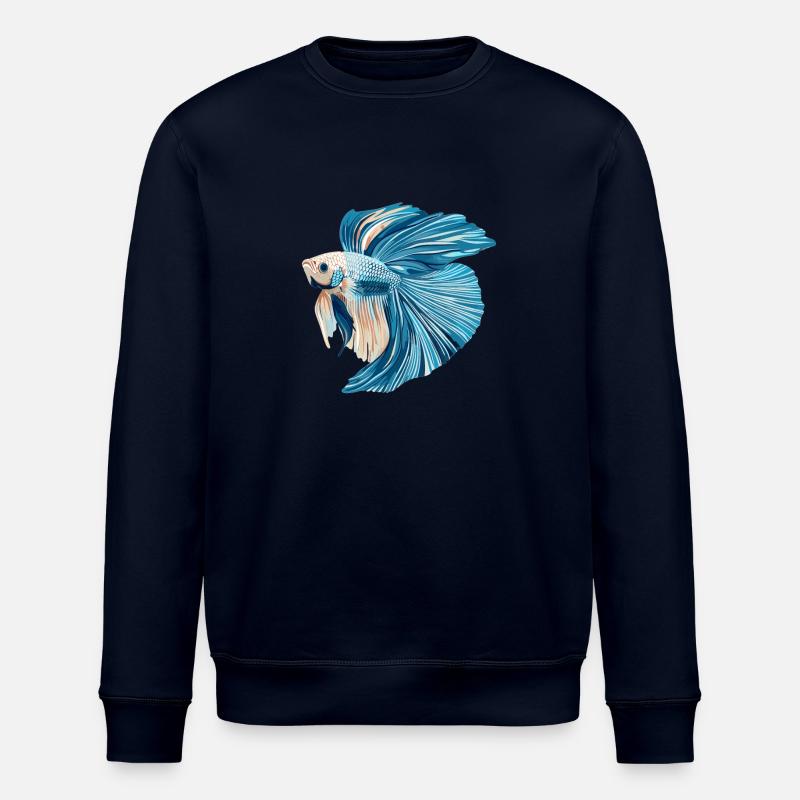 Bettas Betta Fish Betta - Stanley/Stella ROLLER Unisex Organic Sweatshirt - navy