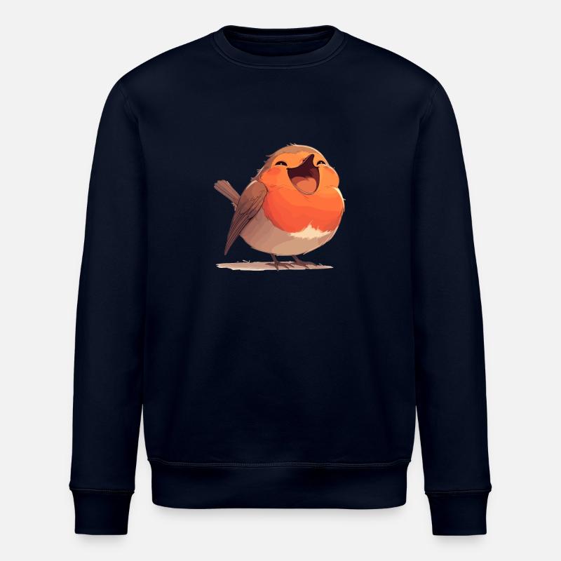 Robin Rotkehlchen - Stanley/Stella ROLLER Unisex Organic Sweatshirt - navy