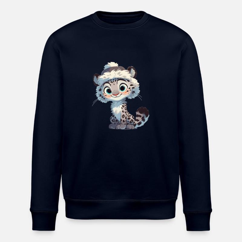 Snow Leopard Schneeleoparde Schneeleopard - Stanley/Stella ROLLER Unisex Organic Sweatshirt - navy