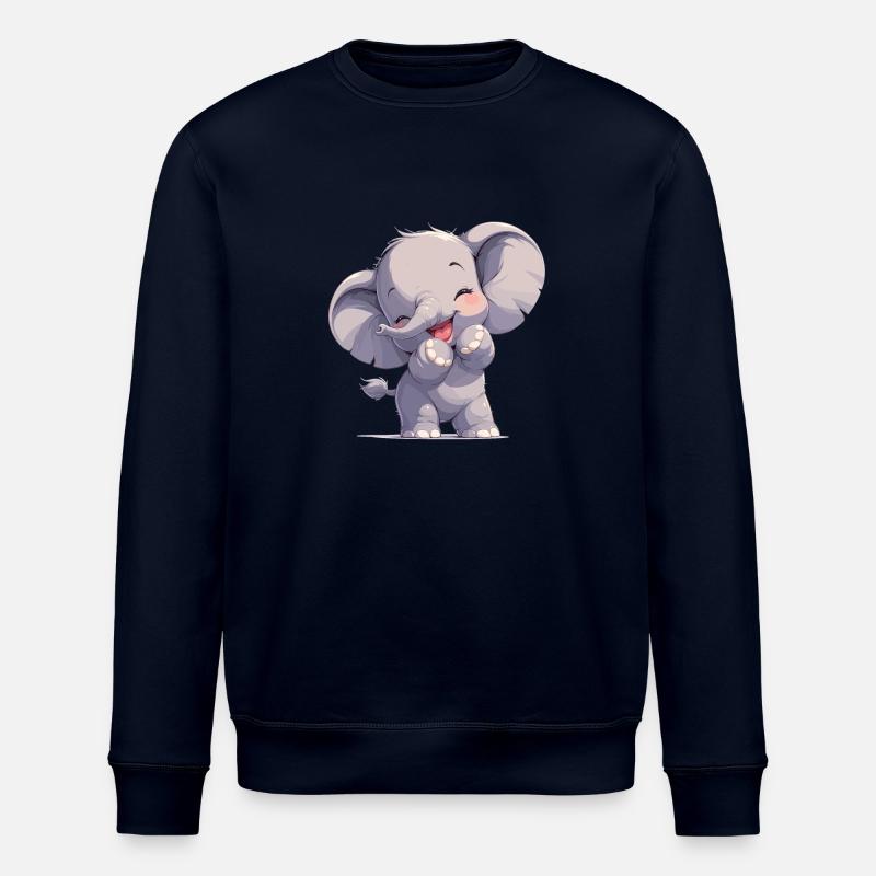 Elephant Elefanten Elefant - Stanley/Stella ROLLER Unisex Organic Sweatshirt - navy
