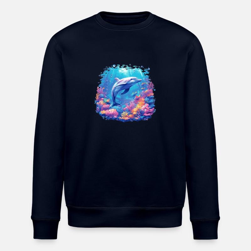 Dolphin Delfine Delfin - Stanley/Stella Unisex Bio-Sweatshirt ROLLER - Navy