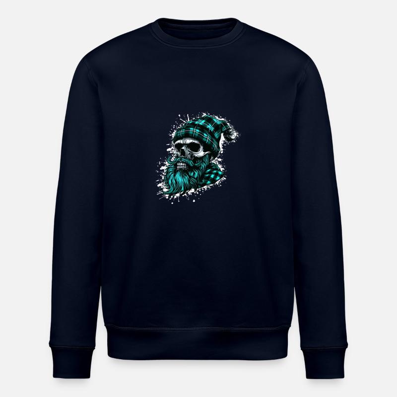 Crâne de bûcheron - Sweat bio ROLLER Stanley/Stella Unisexe - marine