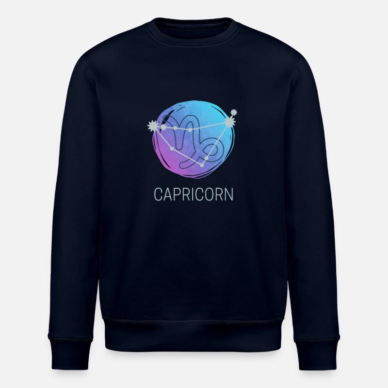 Steinbock Tierkreiszeichen Horoskop Sternzeichen - Stanley/Stella Unisex Bio-Sweatshirt ROLLER - Navy