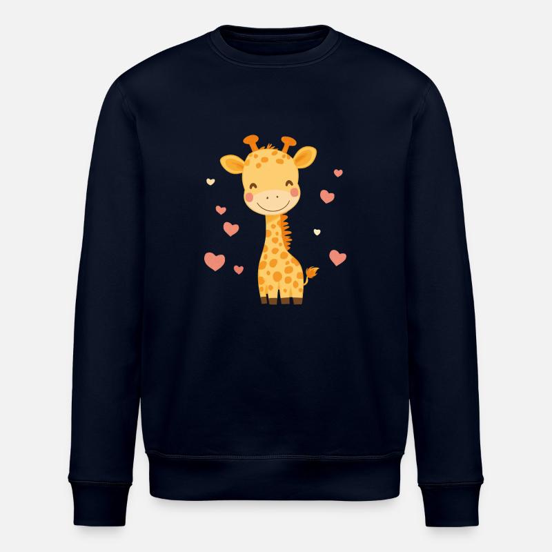 putzige Giraffe - Stanley/Stella Unisex Bio-Sweatshirt ROLLER - Navy