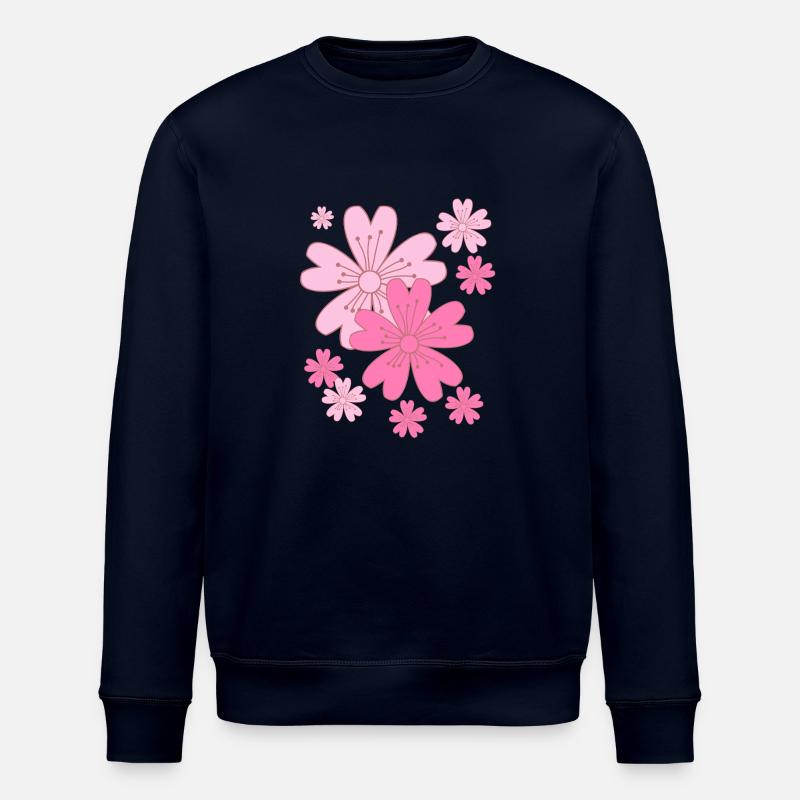 Fallende Sakura Kirschblüten - Stanley/Stella Unisex Bio-Sweatshirt ROLLER - Navy