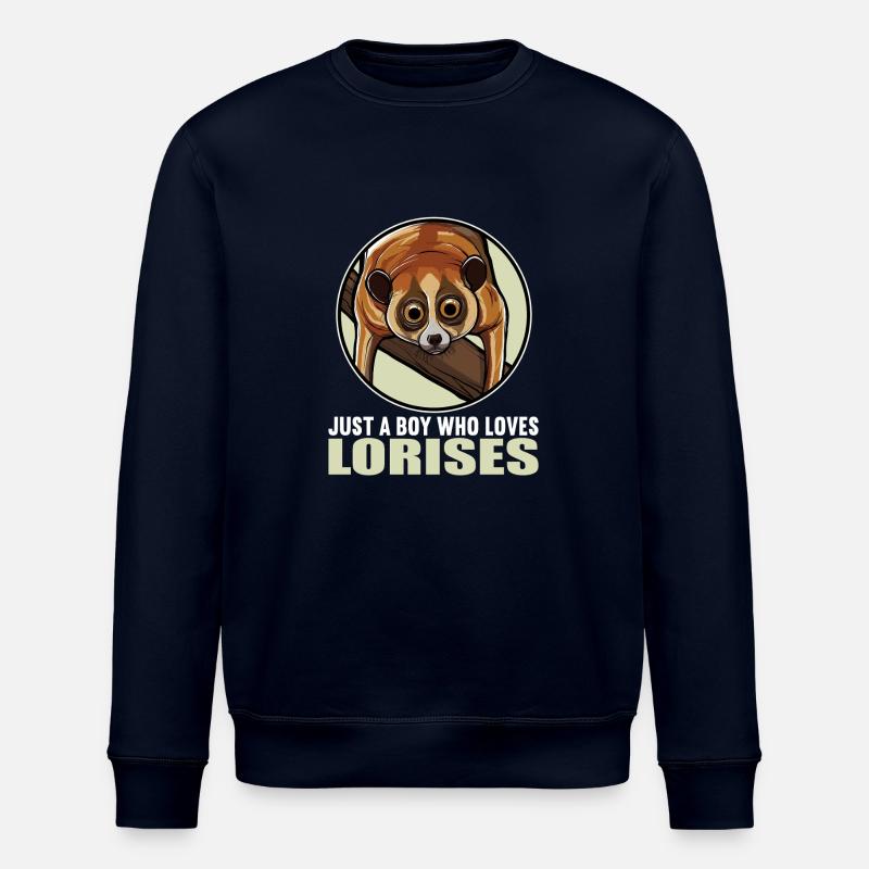 Slow lorises Loris - Stanley/Stella ROLLER Unisex Organic Sweatshirt - navy