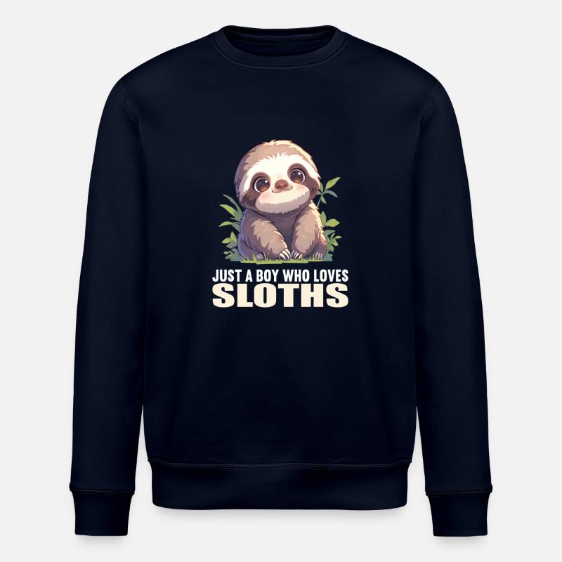 Sloths Sloth - Stanley/Stella ROLLER Unisex Organic Sweatshirt - navy