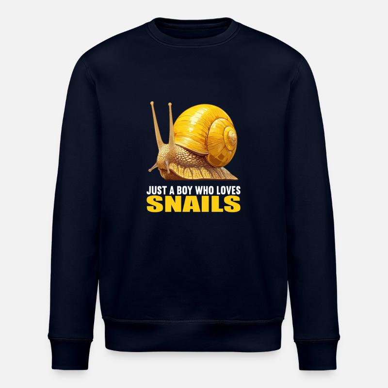 Snails Snail - Stanley/Stella ROLLER Unisex Organic Sweatshirt - navy