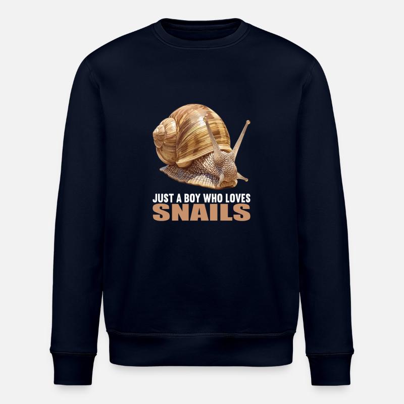 Snails Snail - Stanley/Stella ROLLER Unisex Organic Sweatshirt - navy