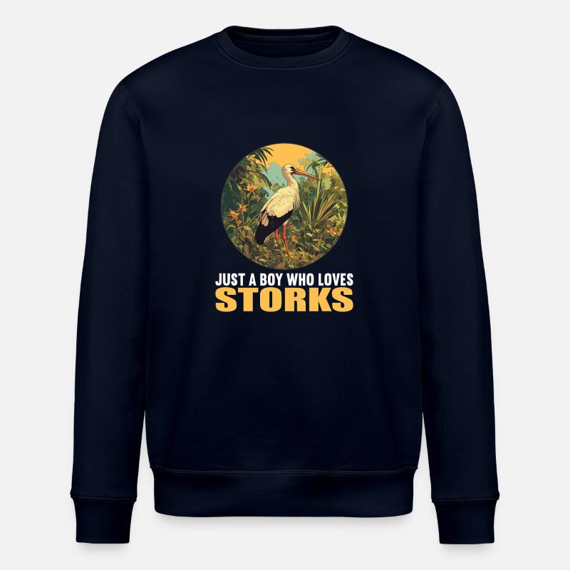 Cigognes Cigognes - Sweat bio ROLLER Stanley/Stella Unisexe - marine