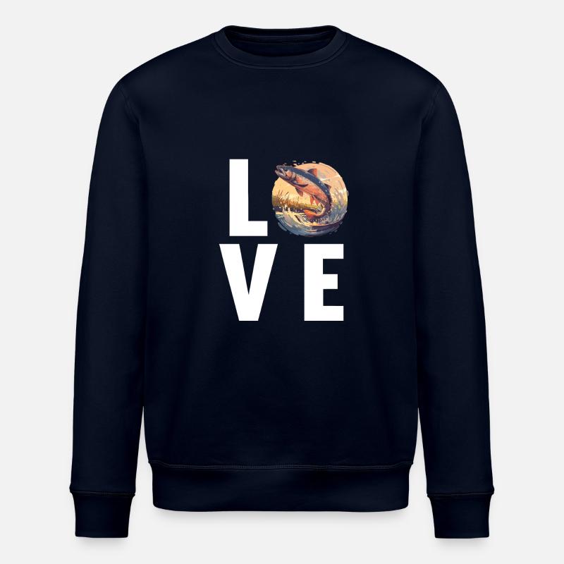 Lachse Lachs - Stanley/Stella Unisex Bio-Sweatshirt ROLLER - Navy