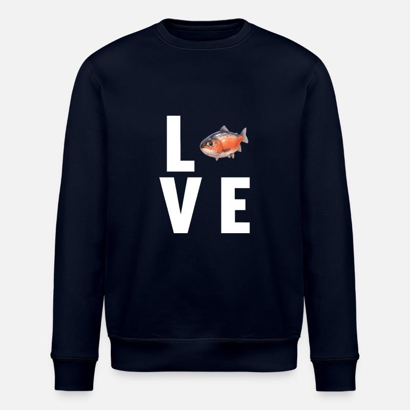 Lachse Lachs - Stanley/Stella Unisex Bio-Sweatshirt ROLLER - Navy