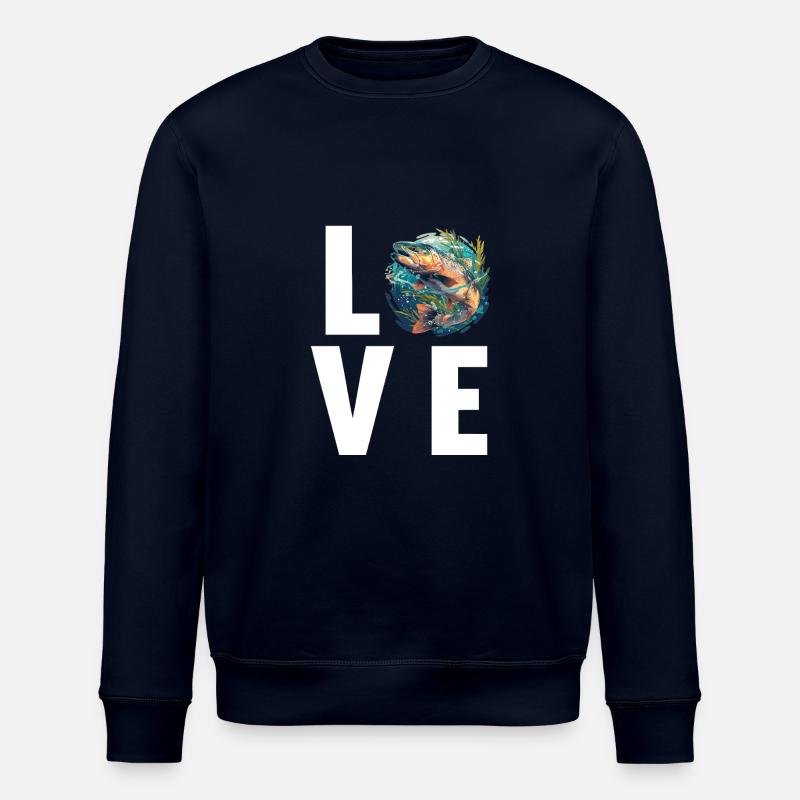 Lachse Lachs - Stanley/Stella Unisex Bio-Sweatshirt ROLLER - Navy