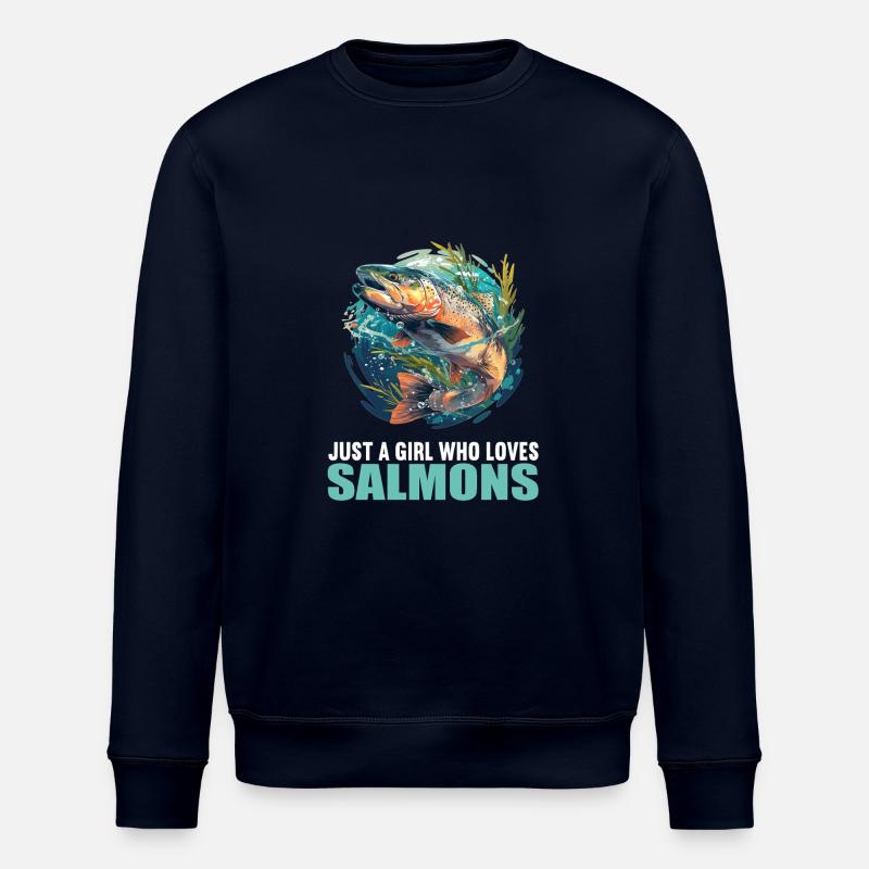 Lachse Lachs - Stanley/Stella Unisex Bio-Sweatshirt ROLLER - Navy