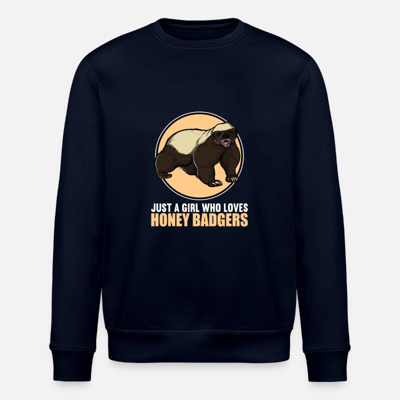 Honey Badger Honigsdachs - Stanley/Stella Unisex Bio-Sweatshirt ROLLER - Navy