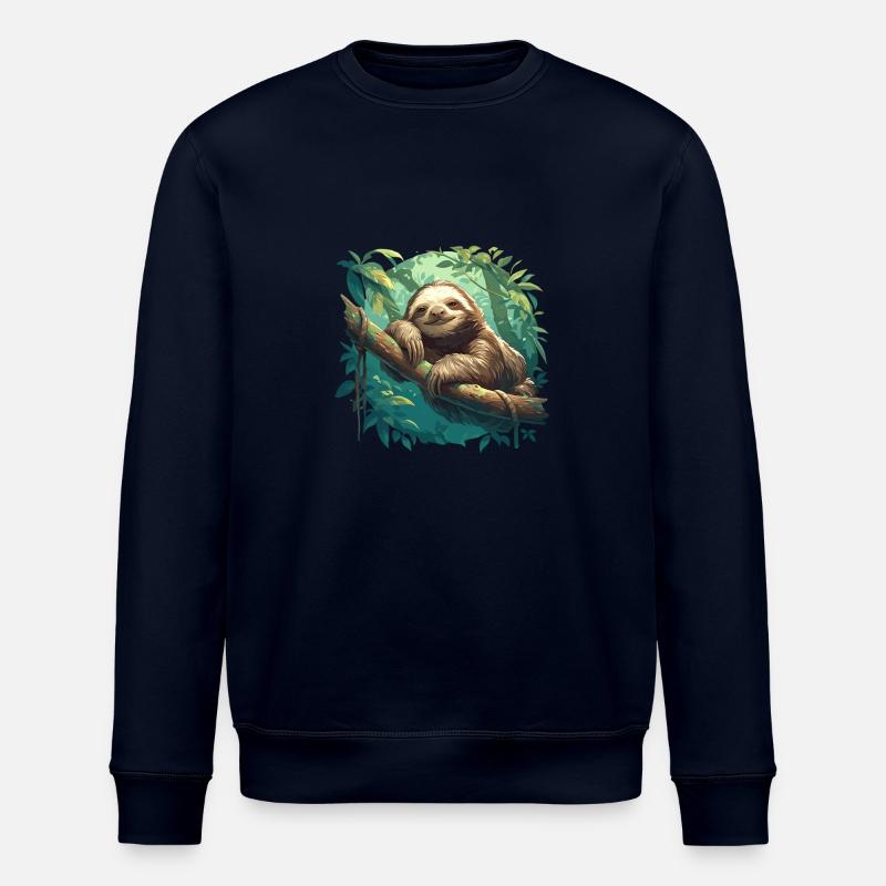 Sloths Sloth - Stanley/Stella ROLLER Unisex Organic Sweatshirt - navy