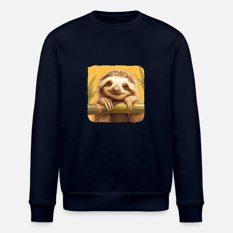 Sloths Sloth - Stanley/Stella ROLLER Unisex Organic Sweatshirt - navy