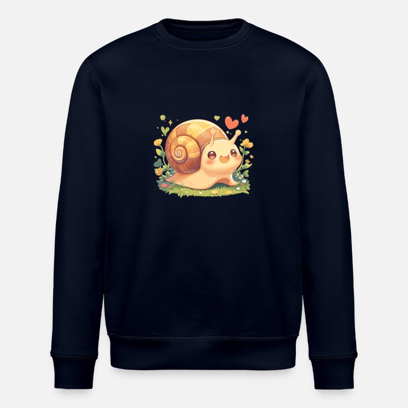Snails Snail - Stanley/Stella ROLLER Unisex Organic Sweatshirt - navy