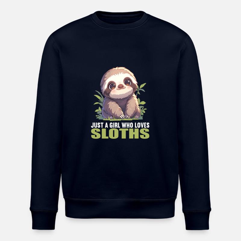 Sloths Sloth - Stanley/Stella ROLLER Unisex Organic Sweatshirt - navy