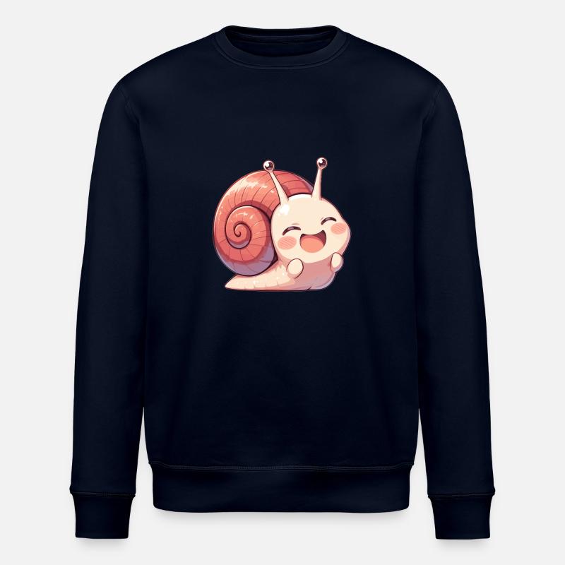 Snails Snail - Stanley/Stella ROLLER Unisex Organic Sweatshirt - navy