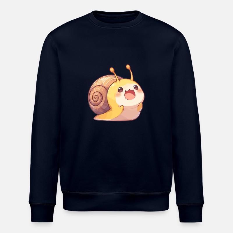 Snails Snail - Stanley/Stella ROLLER Unisex Organic Sweatshirt - navy