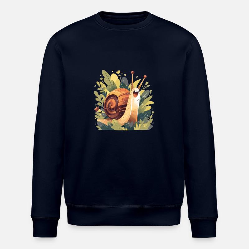 Snails Snail - Stanley/Stella ROLLER Unisex Organic Sweatshirt - navy