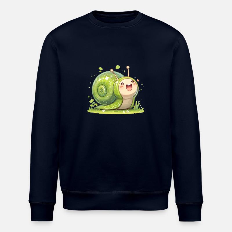 Snails Snail - Stanley/Stella ROLLER Unisex Organic Sweatshirt - navy