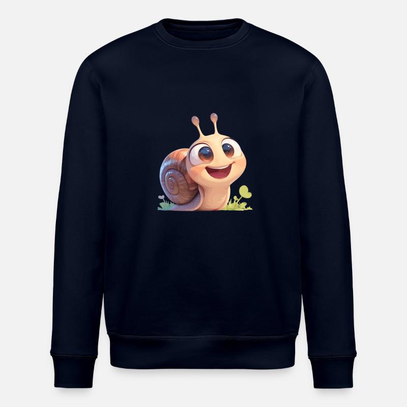 Snails Snail - Stanley/Stella ROLLER Unisex Organic Sweatshirt - navy
