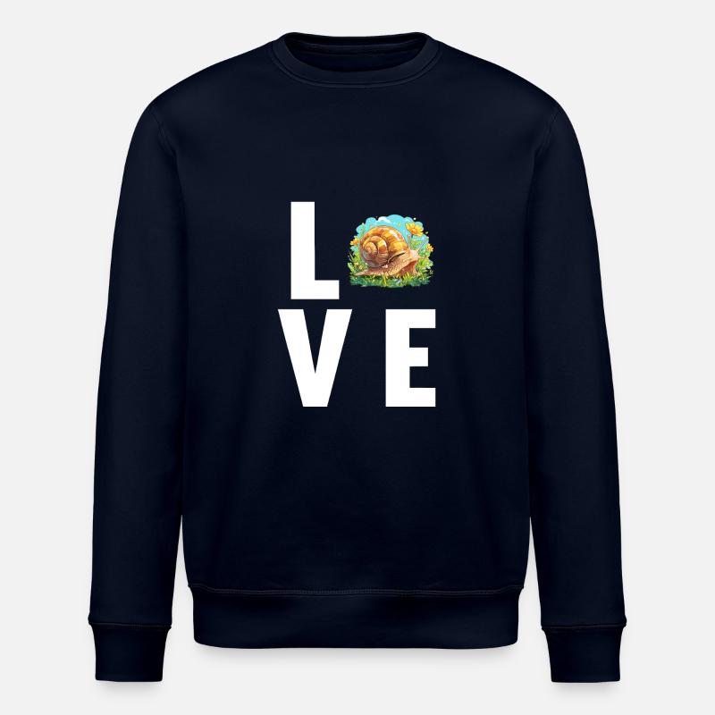 Snails Snail - Stanley/Stella ROLLER Unisex Organic Sweatshirt - navy