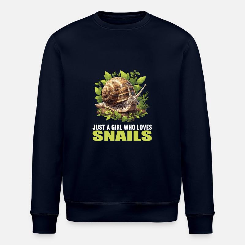 Snails Snail - Stanley/Stella ROLLER Unisex Organic Sweatshirt - navy