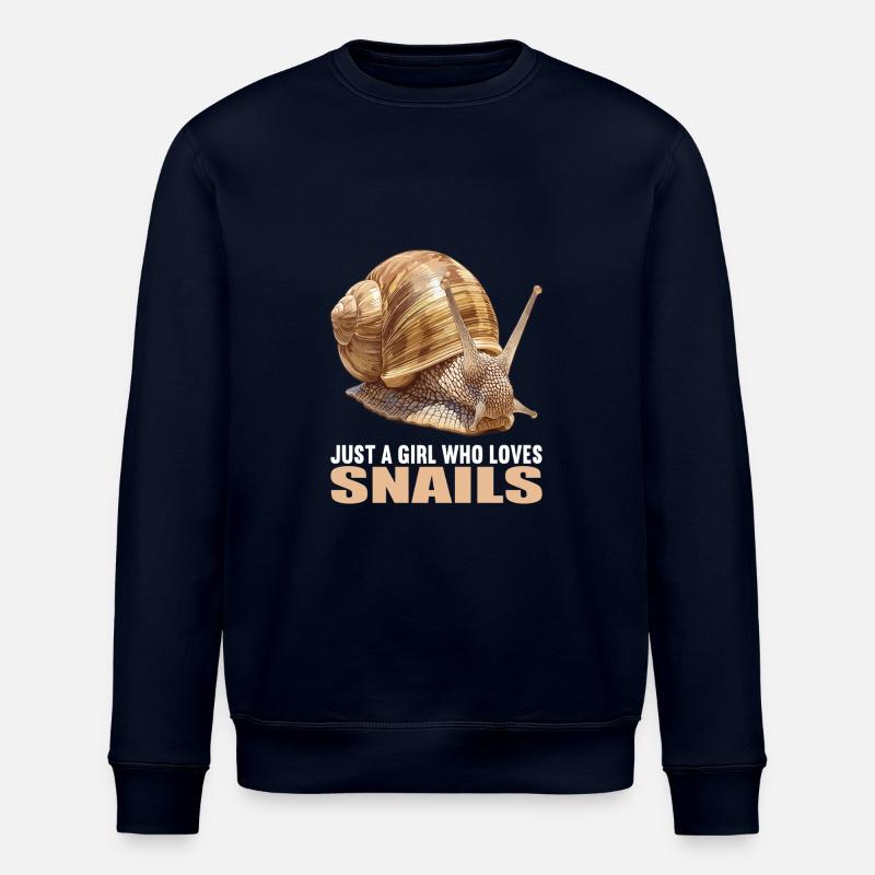 Snails Snail - Stanley/Stella ROLLER Unisex Organic Sweatshirt - navy