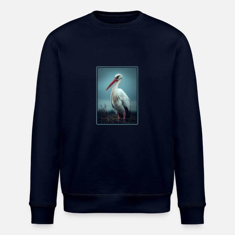 Cigognes Cigognes - Sweat bio ROLLER Stanley/Stella Unisexe - marine